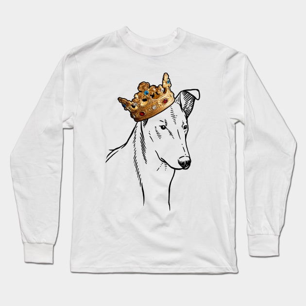 Smooth Collie Dog King Queen Wearing Crown Long Sleeve T-Shirt by millersye